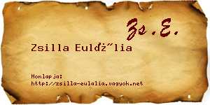 Zsilla Eulália névjegykártya
